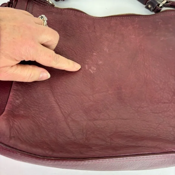 Vintage Cole Haan Avery satchel shoulder bag in oxblood leather. - Picture 5 of 16